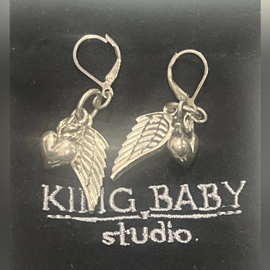 King Baby Studio Jewelry Sterling Silver Earrings Wings